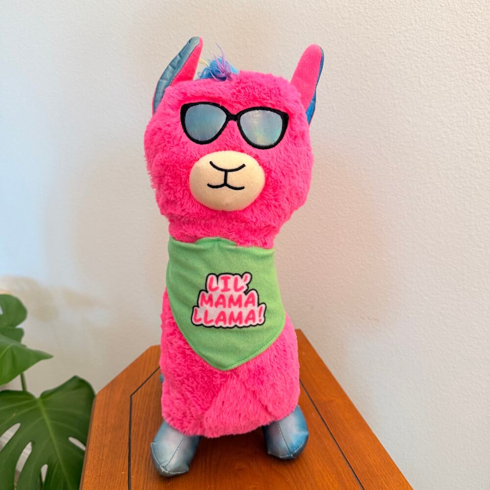 Good Stuff Lil Mama Llama Hot Pink Plush Sunglasses Stuffed Animal 17"